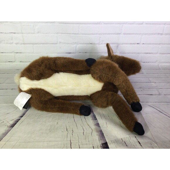 Ditz Designs Large Sitting Laying Deer Reindeer Plush Stuffed Animal Brown 19in - Picture 6 of 12